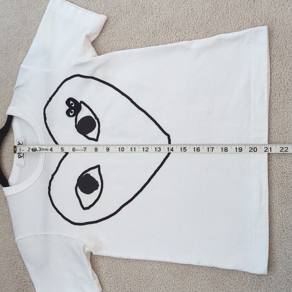 Comme des Garçons Play t-shirt heart logo white small - Picture 5 of 6